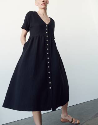 Madewell Button-Front Midi Dress